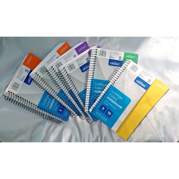 6 PACK College Ruled Notebook 5 Subject 10 Pockets 200 Sheets 9 1/2" x 6 1/2" . - Picture 11 of 11